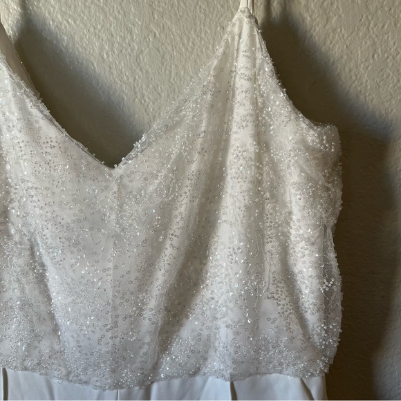 Amsale White Beaded Jumpsuit - Picture 7 of 12